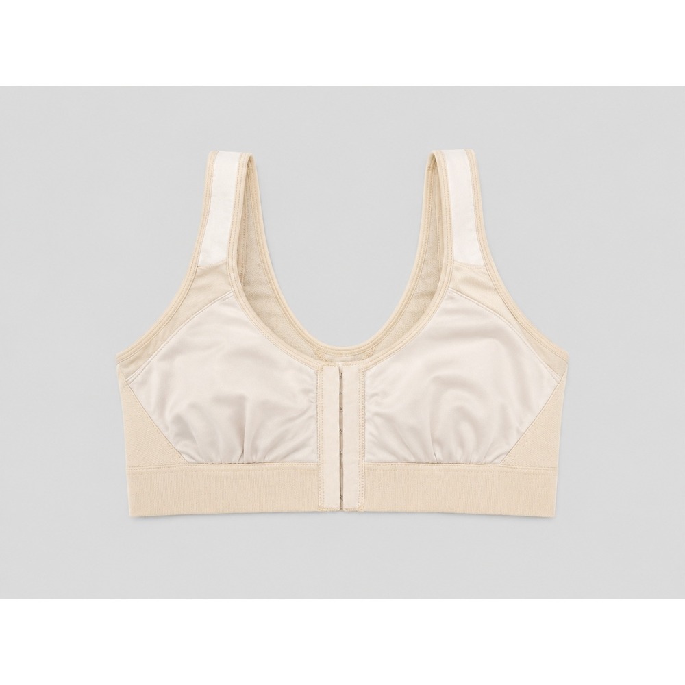 Leonisa 011473C Posture Corrector Wireless Front Closure Bra Beige 36
